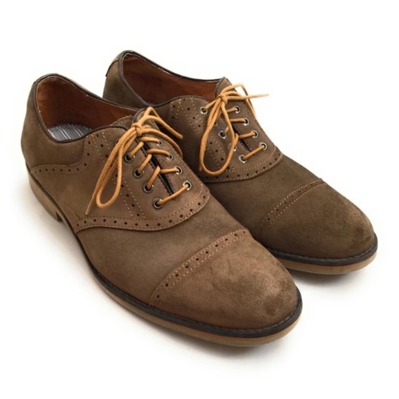 Johnston & Murphy Other - Johnston & Murphy Olive Green Suede Oxfords 9.5